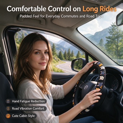 Cute Cat Paw Print Steering Wheel Cover