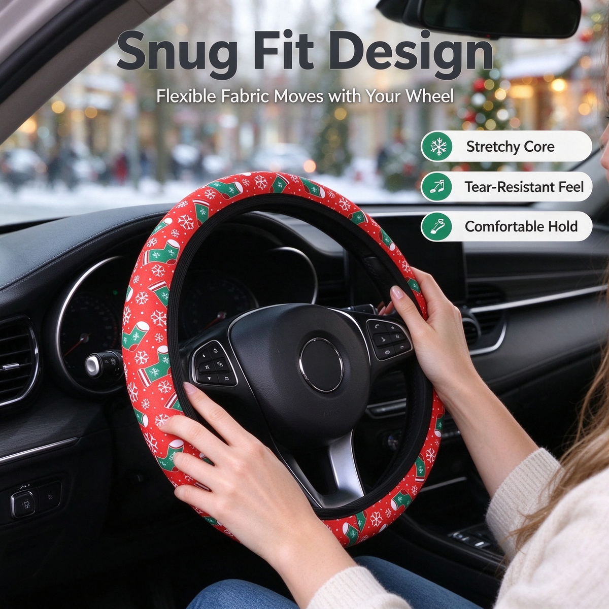 Cute Cat Paw Print Steering Wheel Cover