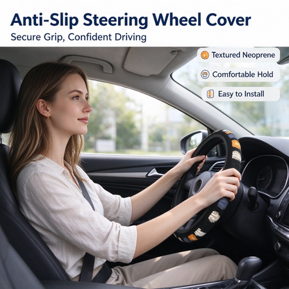 Cute Cat Paw Print Steering Wheel Cover