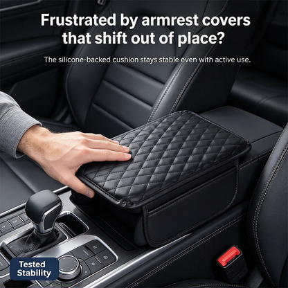 Car Center Console Armrest Cushion with Storage Pocket
