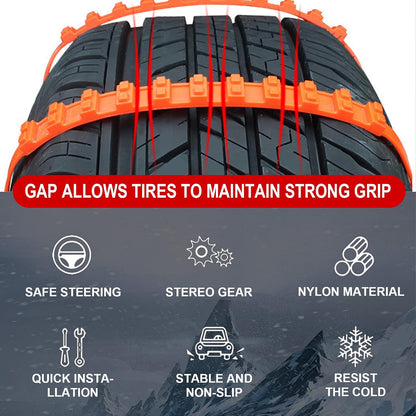 10-Pack Emergency Tire Traction Straps for Snow & Mud