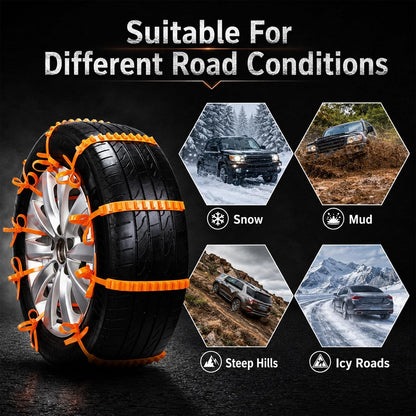 10-Pack Emergency Tire Traction Straps for Snow & Mud