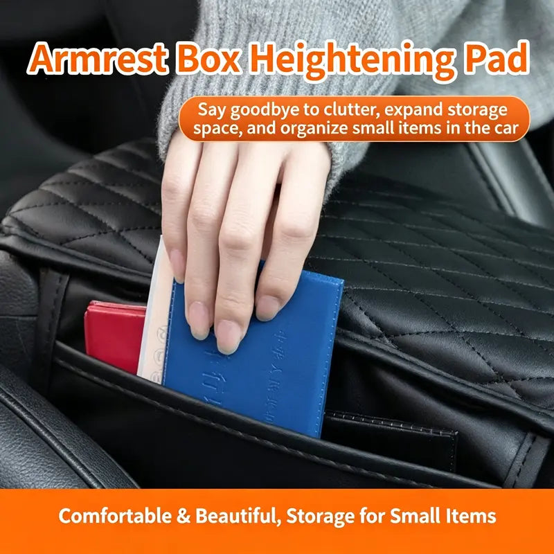 Car Center Console Armrest Cushion with Storage Pocket
