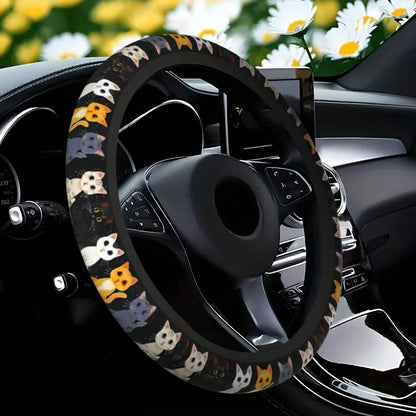 Cute Cat Paw Print Steering Wheel Cover