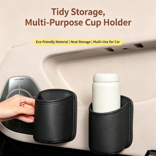 Clip-On Car Cup Holder & Storage Organizer