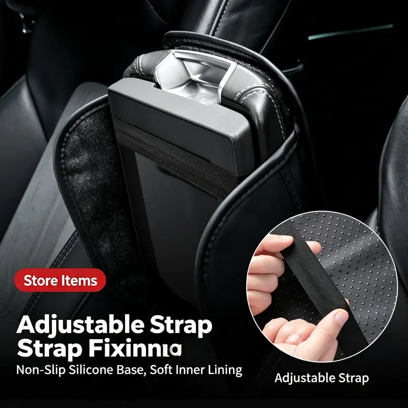 Car Center Console Armrest Cushion with Storage Pocket