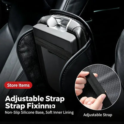 Car Center Console Armrest Cushion with Storage Pocket